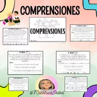Vista previa - Hojas de trabajo - DOSSIER DE COMPRENSIONES PARA PRIMER CICLO DE PRIMARIA - Portada