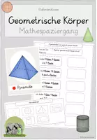 Vorschau - Arbeitsblätter - Eigenschaften geometrische Körper - Mathespaziergang (Kl. 1-5) - Deckblatt