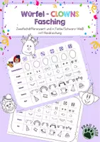 Vorschau - Spiele - Würfelclowns - Würfeln und Malen zu Fasching - Deckblatt