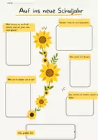 Vorschau - Arbeitsblätter - Perfekt als Einstieg in das neue Schuljahr/Halbjahr, Visionboard - Deckblatt