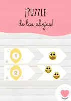Vista previa - Juegos / Gamificación - Puzle de abejas para unir el número con la cantidad (1-20) - Portada