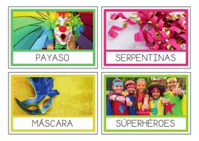 Vista previa - Unidades / Secuencias / Situaciones de Aprendizaje - 12 TARJETAS CON IMÁGENES REALES «EL CARNAVAL» - página 2