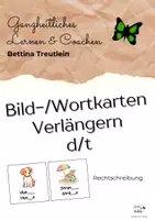 Vorschau - Fördermaterial/Inklusion - Bildkarten - Rechtschreibung d oder t - Deckblatt