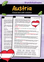 Vorschau - Arbeitsblätter - Austria - Cloze with solution - Countries (English) - Deckblatt