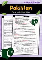 Vorschau - Arbeitsblätter - Pakistan - Cloze with solution - Countries (English) - Deckblatt