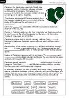 Vorschau - Arbeitsblätter - Pakistan - Cloze with solution - Countries (English) - Seite 1