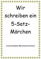 Vorschau - Arbeitsblätter - 5 Satz Märchen - verschiedene Varianten - Deckblatt