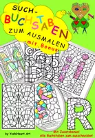 Vorschau - Mal- und Bastelvorlagen - Such-Buchstaben Ausmalbilder groß und klein mit Bonus zum ausschneiden! - Deckblatt