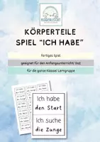Vorschau - Arbeitsblätter - Körperteile, Ich habe Spiel, Mein Körper, Lesespiel - Deckblatt