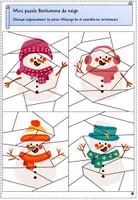 Aperçu - Jeux - Mini puzzle - Bonhomme de neige - Page 3