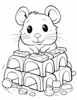 Vorschau - Mal- und Bastelvorlagen - 49 Hamster-Ausmalbilder für Kinder - Seite 3