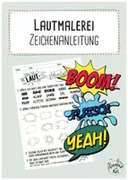 Vorschau - Arbeitsblätter - Lautmalerei - Zeichenanleitung (inkl. Ausmalbildern zur Differenzierung) - Deckblatt