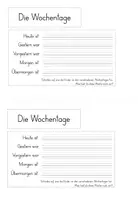 Vorschau - Arbeitsblätter - Wochentage - Tafelmaterial digital - Hefteintrag - Tafelbild (png) - Seite 2