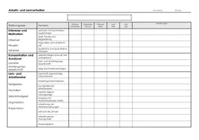 Vorschau - Lehrpläne/Lehrermaterial - Schülerbeobachtung Arbeits- und Sozialverhalten - Seite 1