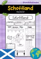 Vorschau - Arbeitsblätter - Schottland Steckbrief - Deckblatt