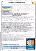 Vorschau - Mal- und Bastelvorlagen - Uhr - Uhrzeit - Klammerkarten - Freiarbeit - Seite 1
