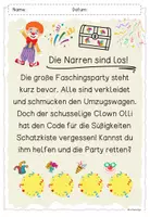 Vorschau - Arbeitsblätter - Fasching Mini Escape Room - Seite 1