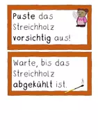 Vorschau - Experimente - Aushang: Regeln zum Umgang mit dem Streichholz - Seite 3