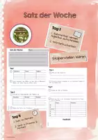 Vorschau - Arbeitsblätter - Satz der Woche - Deckblatt