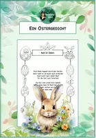 Vorschau - Arbeitsblätter - Ostergedicht, Gedicht, Frühling, Ostern - Deckblatt