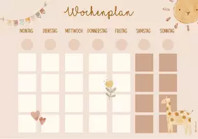 Vorschau - Poster - Wochenplan als Orientierung für (Klein-)Kinder - Seite 1