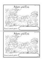 Vorschau - Unterrichtsreihen - Adam und Eva Sündenfall Paradies Bibel Religion LESEHEFT - Seite 1