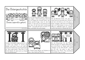 Vorschau - Mal- und Bastelvorlagen - Ostergeschichte Religionsunterricht LEPORELLO Klasse 2-6 Ostern Religion - Seite 1