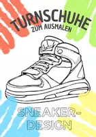 Vorschau - Arbeitsblätter - Turnschuh, Turnschuhe, Sneaker, zum ausmalen, Ausmalbilder, Ausmalbild - Deckblatt