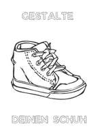 Vorschau - Arbeitsblätter - Turnschuh, Turnschuhe, Sneaker, zum ausmalen, Ausmalbilder, Ausmalbild - Seite 1