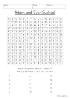 Vorschau - Arbeitsblätter - Adam und Eva Bibelgeschichte Buchstabengitter FREEBIE - Seite 3