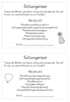 Vorschau - Arbeitsblätter - Faschingskostüme: Schlangentexte - Seite 2