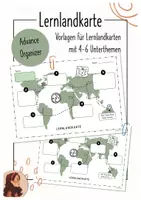 Vorschau - Unterrichtsreihen - Lernlandkarte - blanko Vorlagen für Unterrichtsreihen (Advance Organizer) - Deckblatt