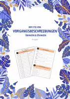 Vorschau - Arbeitsblätter - Arbeitsblätter - Formen der Vorgangsbeschreibung (inkl. Lösungen!) - Deckblatt