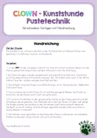 Vorschau - Stundenentwürfe - Kunststunde - Clown Pustetechnik - Seite 1