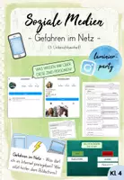 Vorschau - Unterrichtsreihen - Soziale Medien: Gefahren im Netz (Kl. 4) - Deckblatt