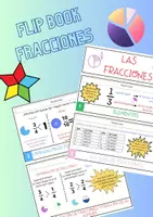 Vista previa - Unidades / Secuencias / Situaciones de Aprendizaje - Paquete de materiales: Flip book fracciones y operaciones con fracciones - Portada