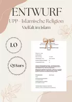 Vorschau - Stundenentwürfe - UPP/Examensentwurf - Islamische Religionslehre - Note: 1.0 - Deckblatt