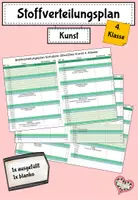 Vorschau - Lehrpläne/Lehrermaterial - Stoffverteilungsplan Kunst 4. Klasse & blanko - Deckblatt