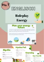 Vorschau - Arbeitsblätter - Roleplay - Simulation Energy - Deckblatt