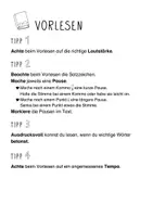 Vorschau - Arbeitsblätter - Vorlesen. Tipps - Seite 1