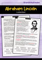 Vorschau - Arbeitsblätter - Abraham Lincoln Lückentext - Berühmte Persönlichkeiten - Deckblatt