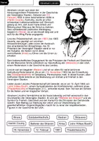 Vorschau - Arbeitsblätter - Abraham Lincoln Lückentext - Berühmte Persönlichkeiten - Seite 2
