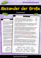 Vorschau - Arbeitsblätter - Alexander der Große Lückentext - Berühmte Persönlichkeiten - Deckblatt