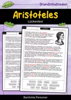 Vorschau - Arbeitsblätter - Aristoteles Lückentext - Berühmte Persönlichkeiten - Deckblatt