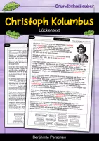 Vorschau - Arbeitsblätter - Christoph Kolumbus Lückentext - Berühmte Persönlichkeiten - Deckblatt