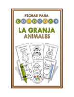 Vista previa - Hojas de trabajo - FICHAS PARA COLOREAR LA GRANJA ANIMALES DOMESTICOS - Portada