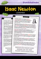Vorschau - Arbeitsblätter - Isaac Newton Lückentext - Berühmte Persönlichkeiten - Deckblatt