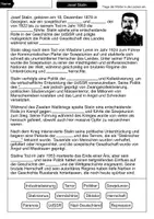 Vorschau - Arbeitsblätter - Josef Stalin Lückentext - Berühmte Persönlichkeiten - Seite 1