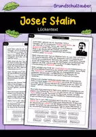Vorschau - Arbeitsblätter - Josef Stalin Lückentext - Berühmte Persönlichkeiten - Deckblatt