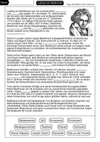 Vorschau - Arbeitsblätter - Ludwig van Beethoven Lückentext - Berühmte Persönlichkeiten - Seite 1